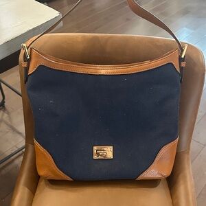 MICHAEL Michael Kors Blue and Brown Shoulder Bag